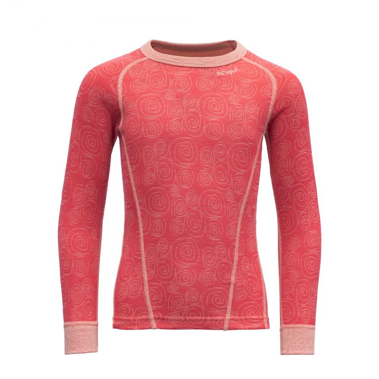 Devold DUO ACTIVE KID SHIRT poppy