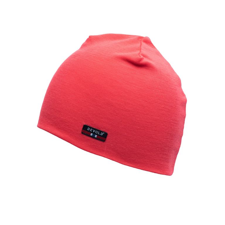 Devold HIKING BEANIE poppy